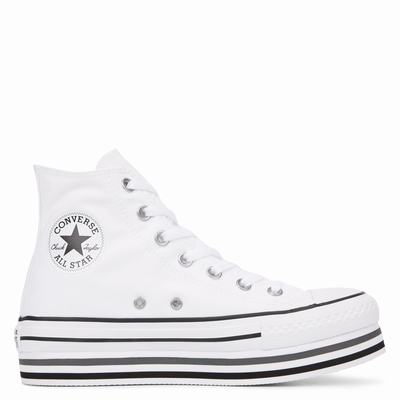 Converse Chuck Taylor All Star Platform - Miesten Platform Kengät - Valkoinen/Mustat